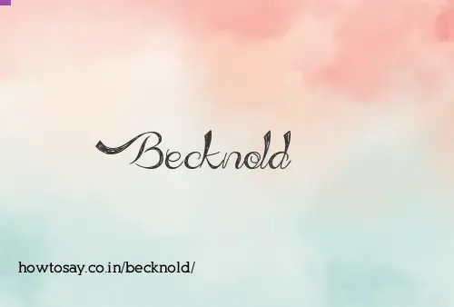Becknold