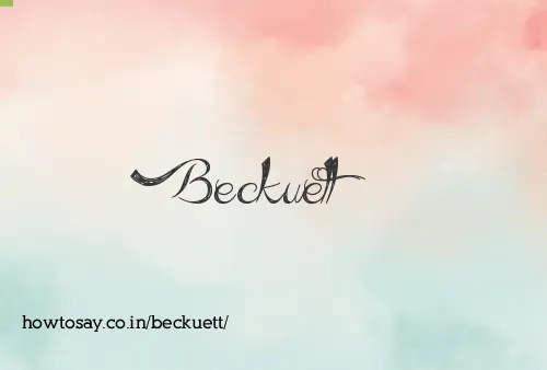 Beckuett