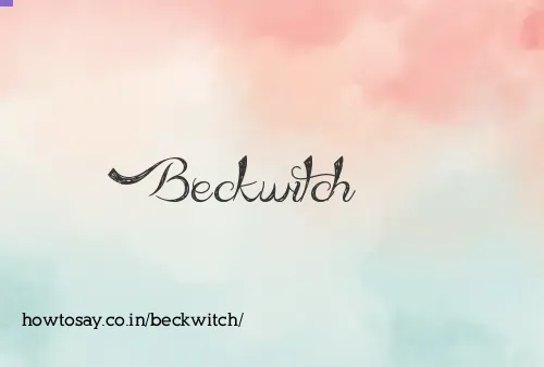 Beckwitch