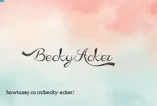 Becky Acker
