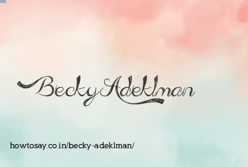 Becky Adeklman