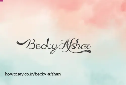 Becky Afshar