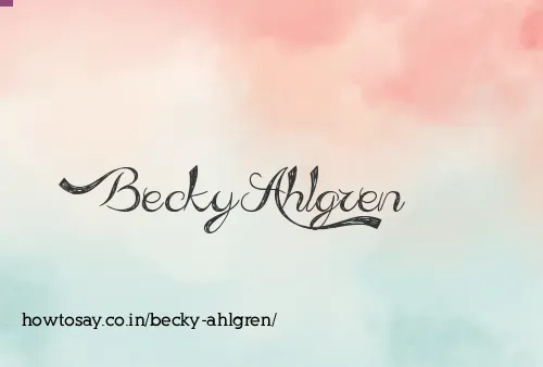 Becky Ahlgren