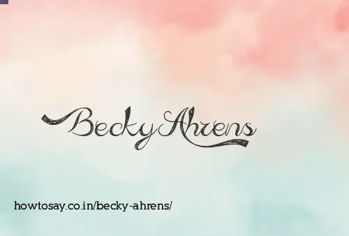 Becky Ahrens