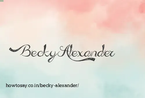 Becky Alexander