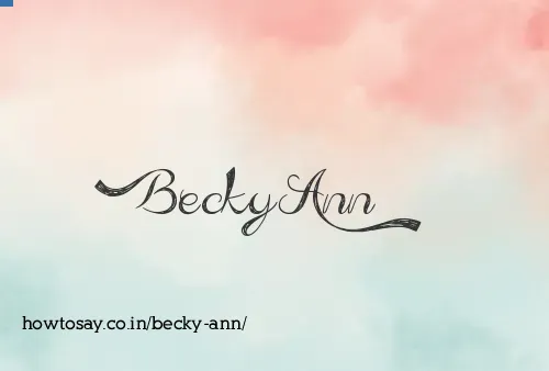 Becky Ann
