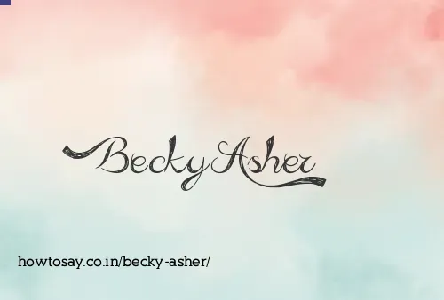 Becky Asher