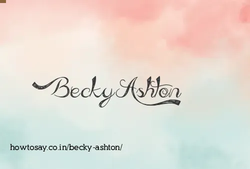 Becky Ashton