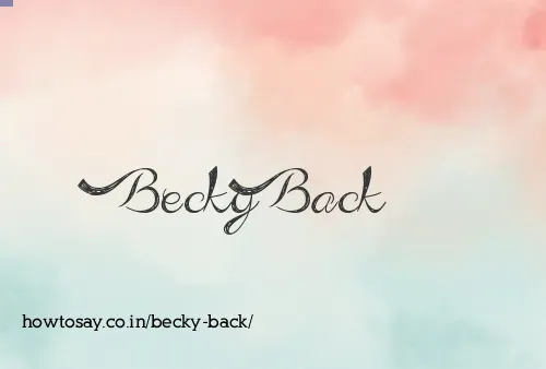 Becky Back