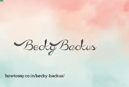 Becky Backus