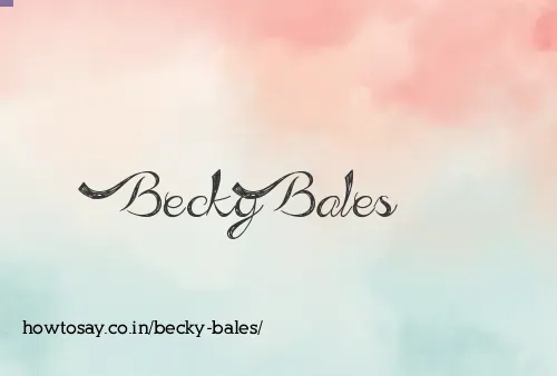 Becky Bales