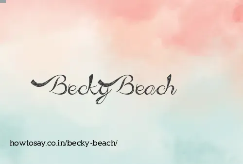 Becky Beach