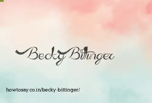 Becky Bittinger