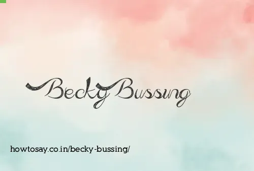Becky Bussing