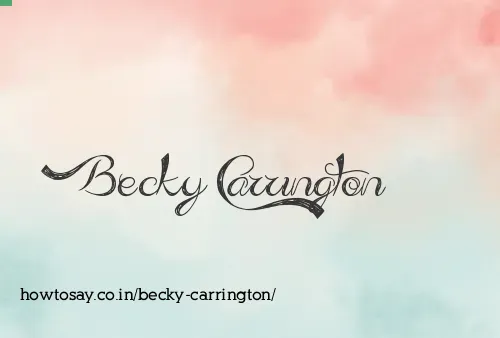 Becky Carrington