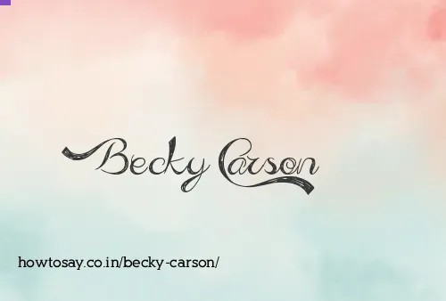 Becky Carson