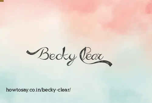 Becky Clear