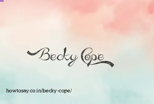 Becky Cope