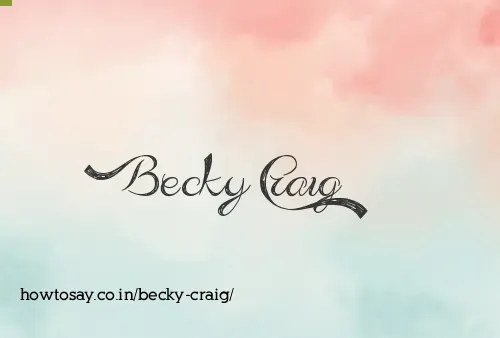Becky Craig