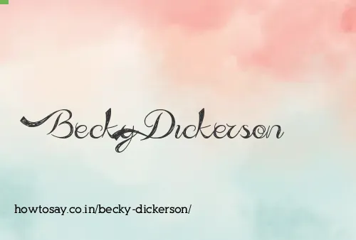 Becky Dickerson