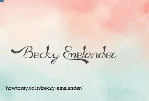 Becky Emelander