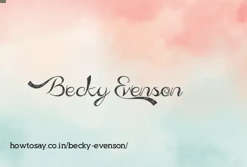 Becky Evenson