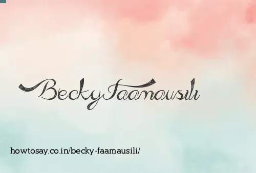 Becky Faamausili