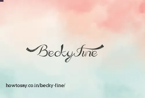 Becky Fine