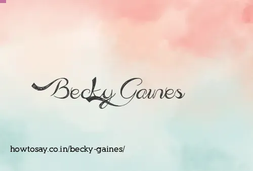 Becky Gaines