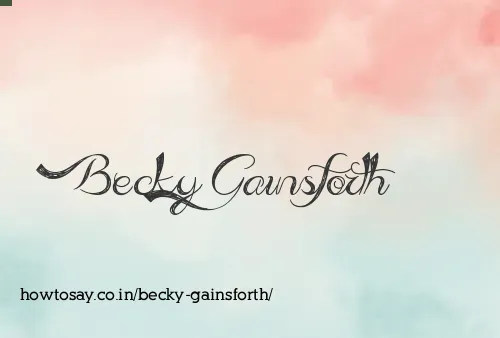 Becky Gainsforth