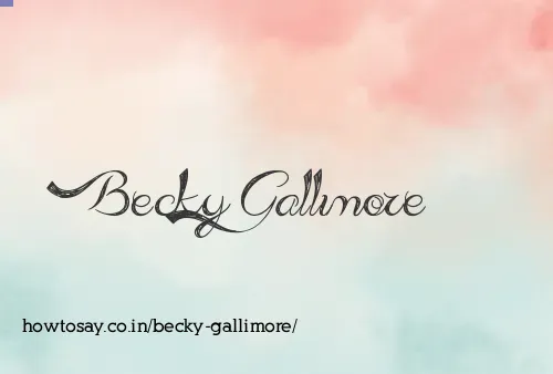 Becky Gallimore
