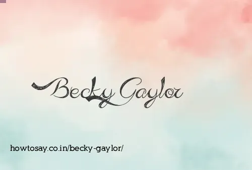 Becky Gaylor