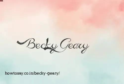Becky Geary