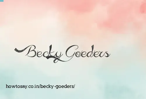 Becky Goeders