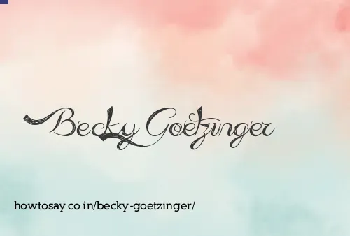 Becky Goetzinger