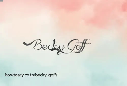 Becky Goff