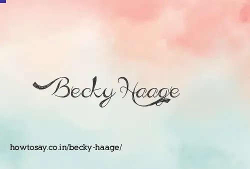 Becky Haage