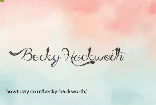 Becky Hackworth