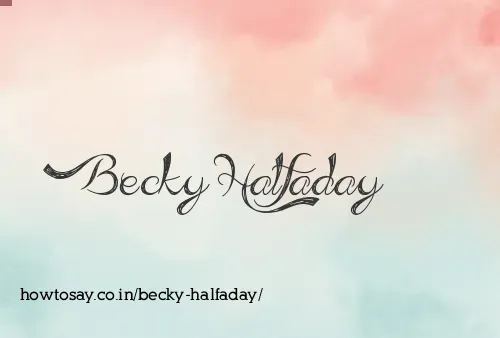 Becky Halfaday