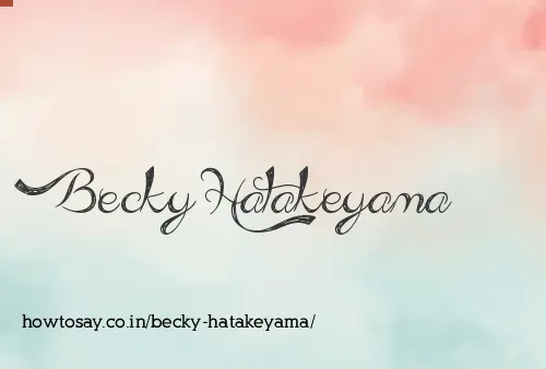 Becky Hatakeyama