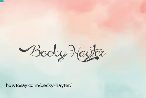 Becky Hayter