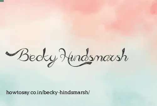 Becky Hindsmarsh