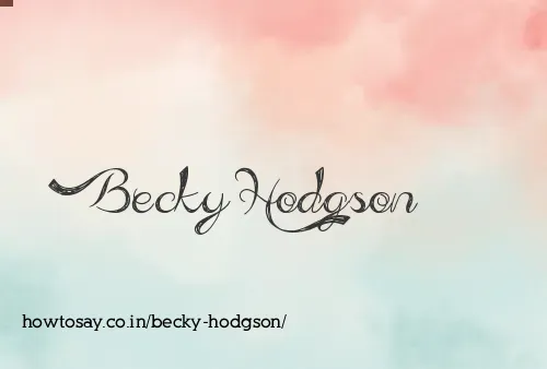 Becky Hodgson
