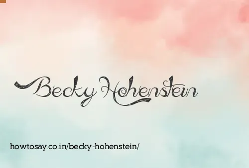 Becky Hohenstein
