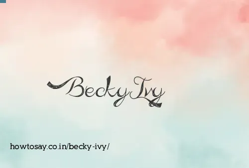 Becky Ivy