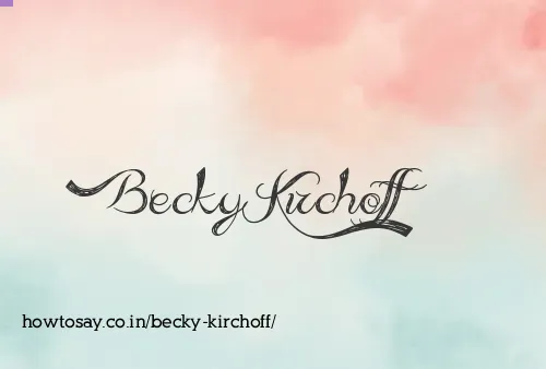 Becky Kirchoff