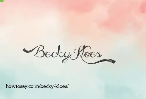 Becky Kloes