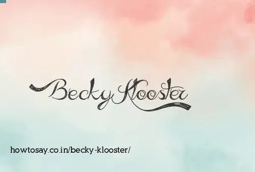 Becky Klooster