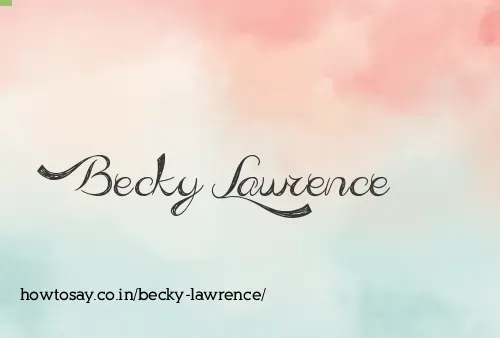 Becky Lawrence