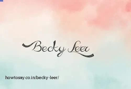 Becky Leer